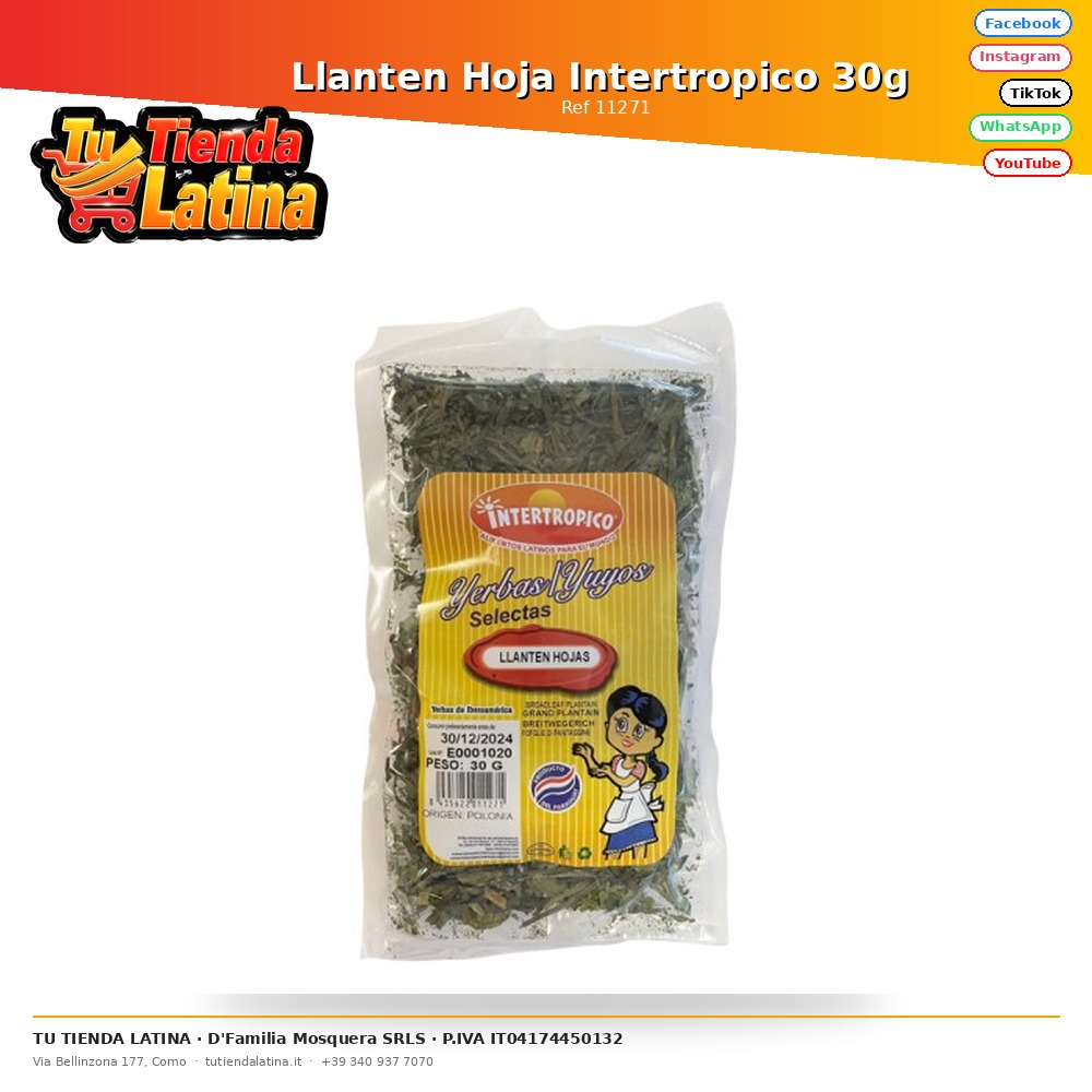 Llanten Hoja Intertropico 30g 