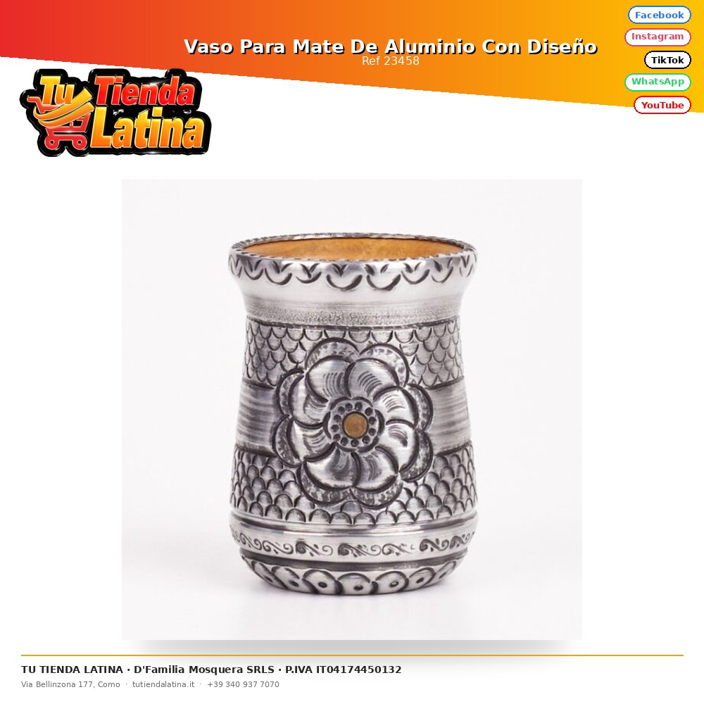 Vaso Para Mate De Aluminio Con Diseño