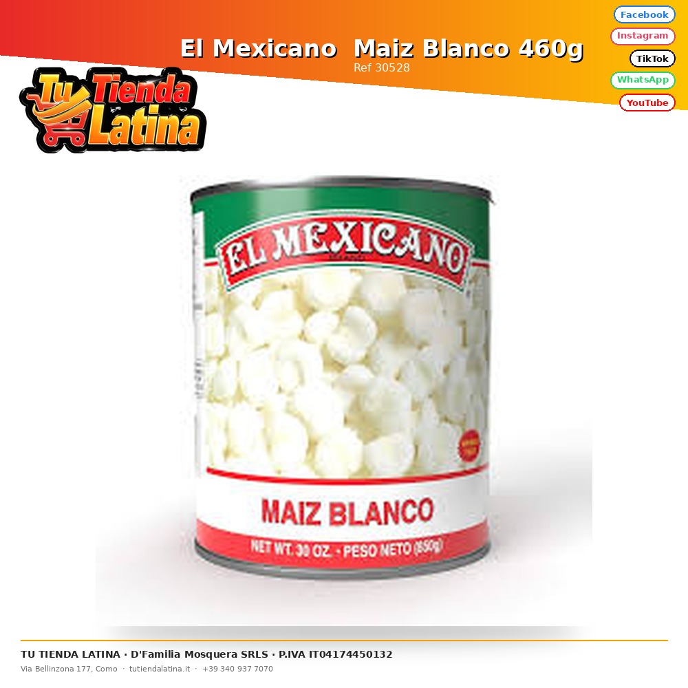 El Mexicano  Maiz Blanco 460g