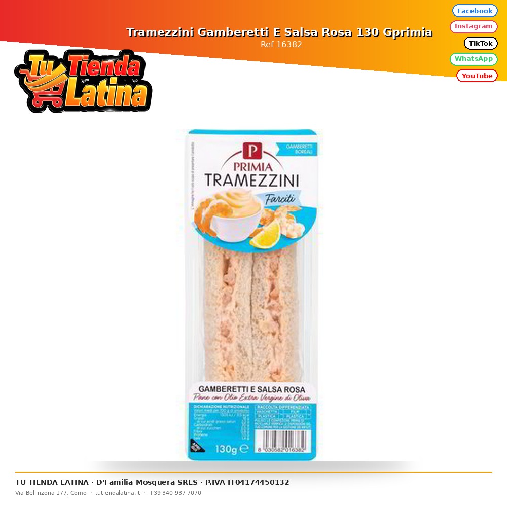 Tramezzini Gamberetti E Salsa Rosa 130 Gprimia 