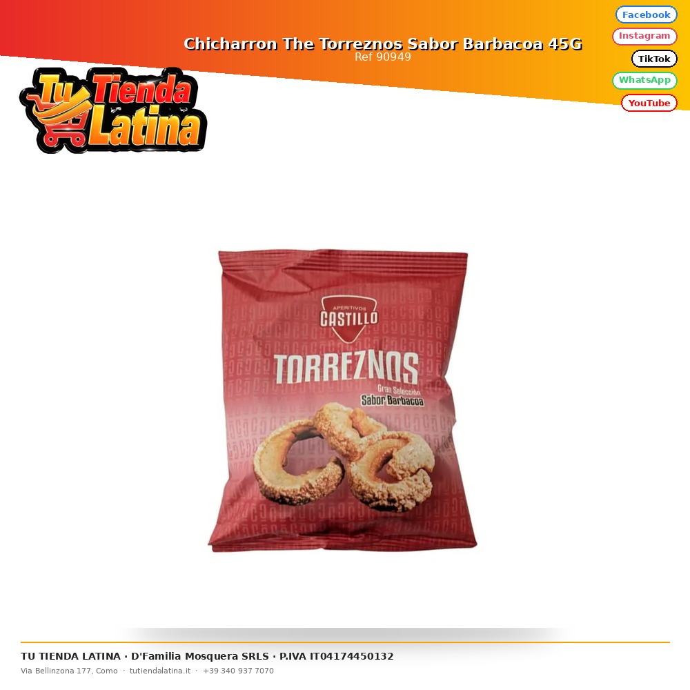 Chicharron The Torreznos Sabor Barbacoa 45G