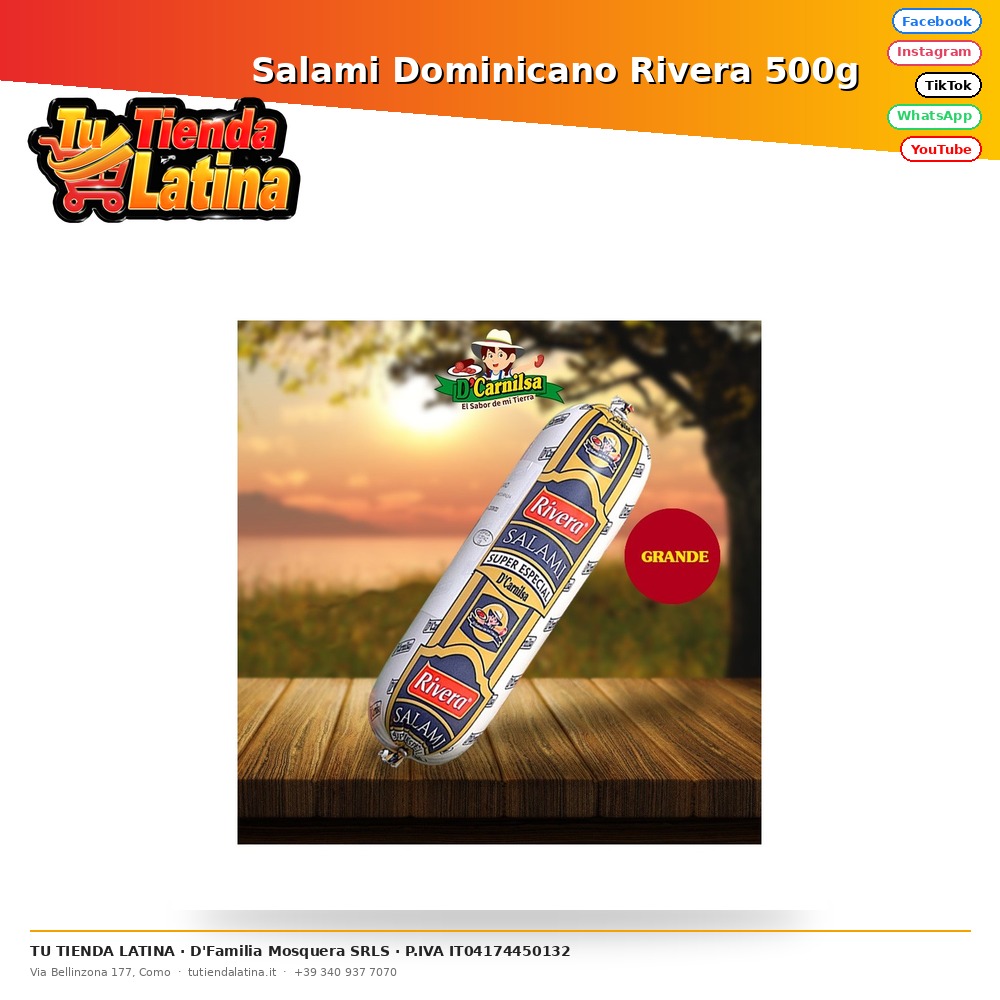 Salami Dominicano Rivera 500g