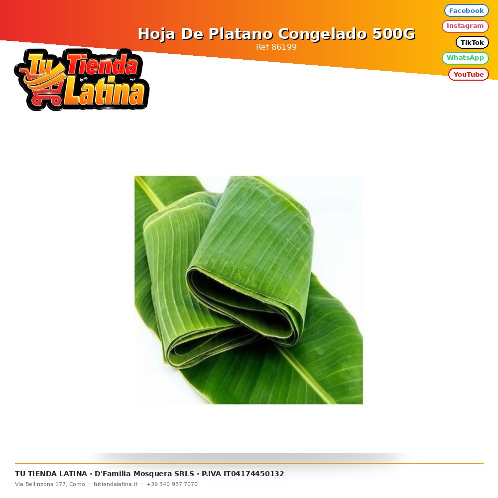 Hoja De Platano Congelado 500G
