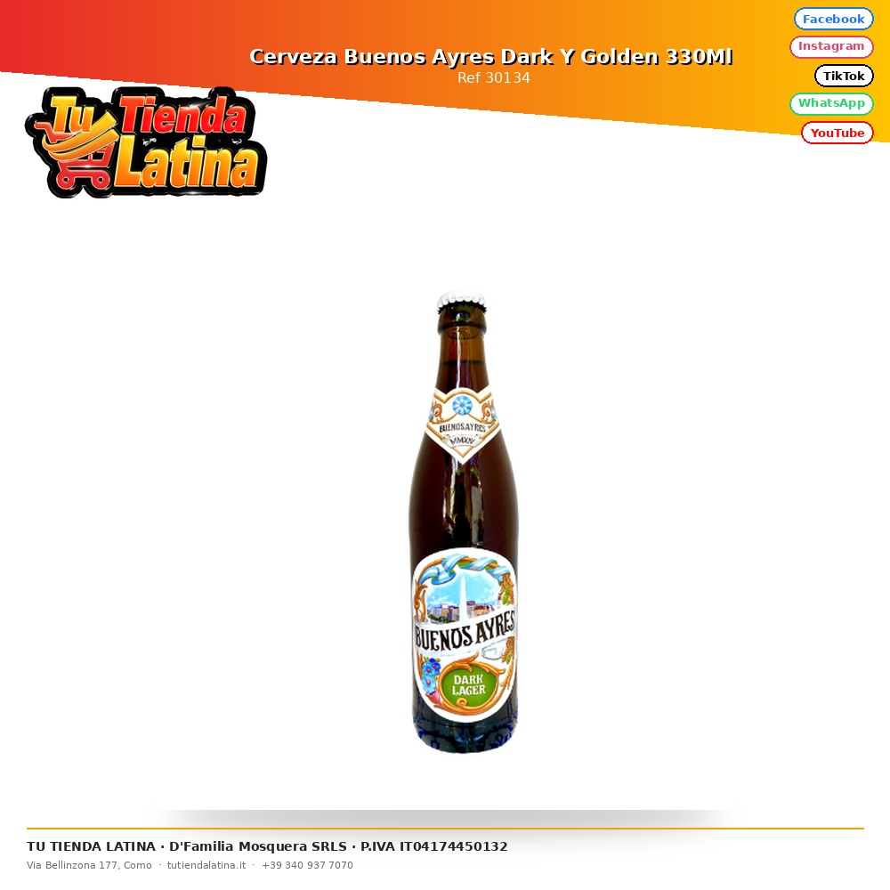 Cerveza Buenos Ayres Dark Y Golden 330Ml 