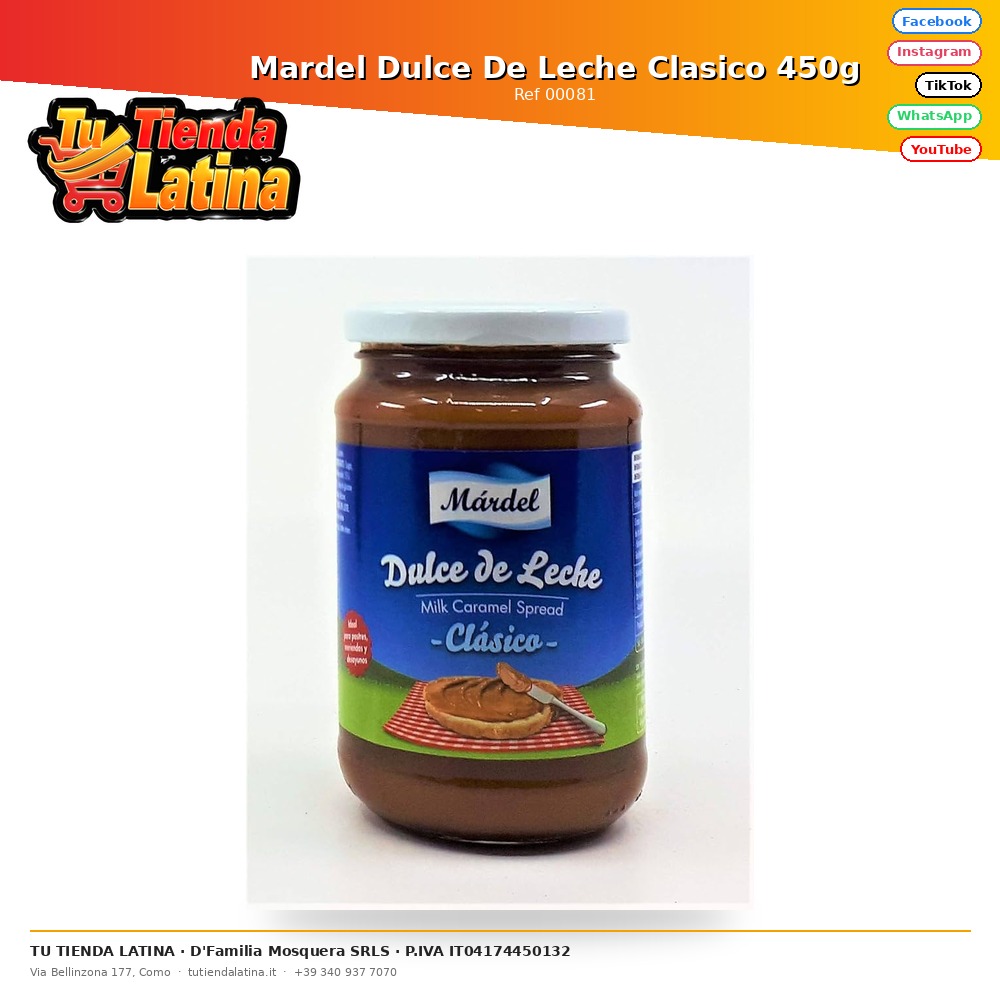 Mardel Dulce De Leche Clasico 450g