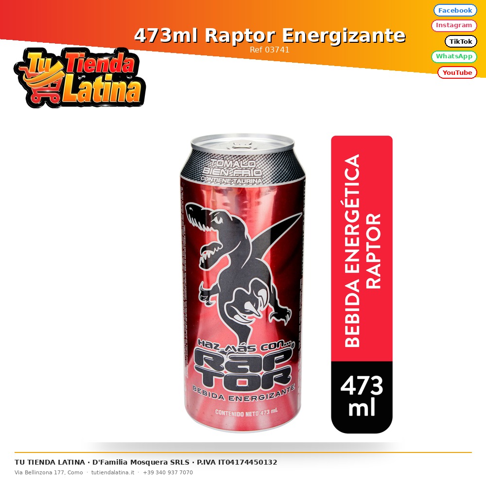473ml Raptor Energizante