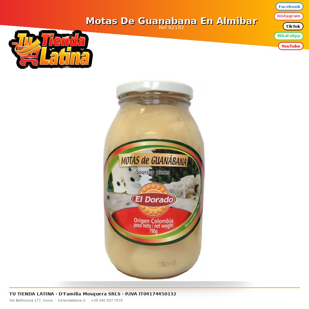 Motas De Guanabana En Almibar