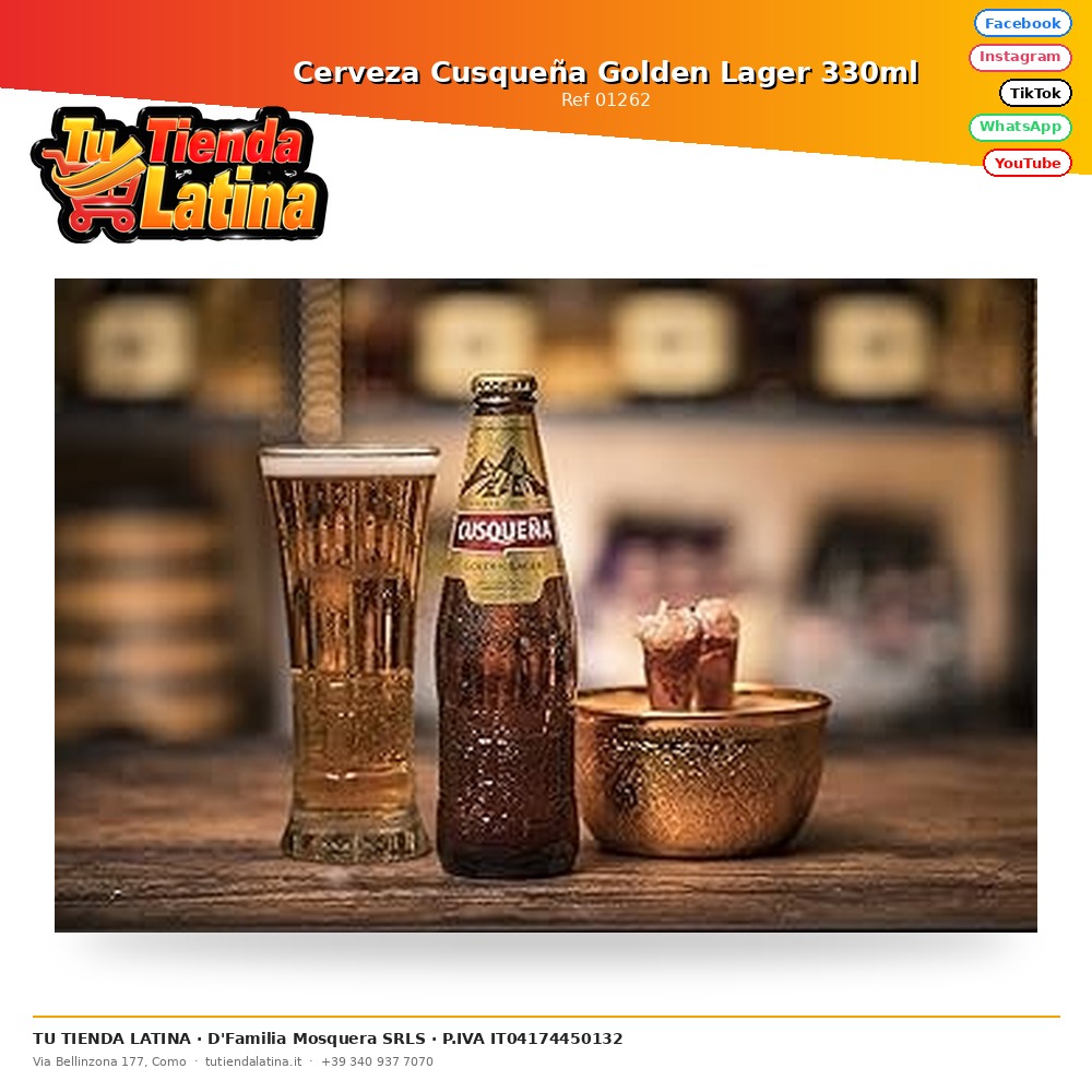 Cerveza Cusqueña Golden Lager 330ml
