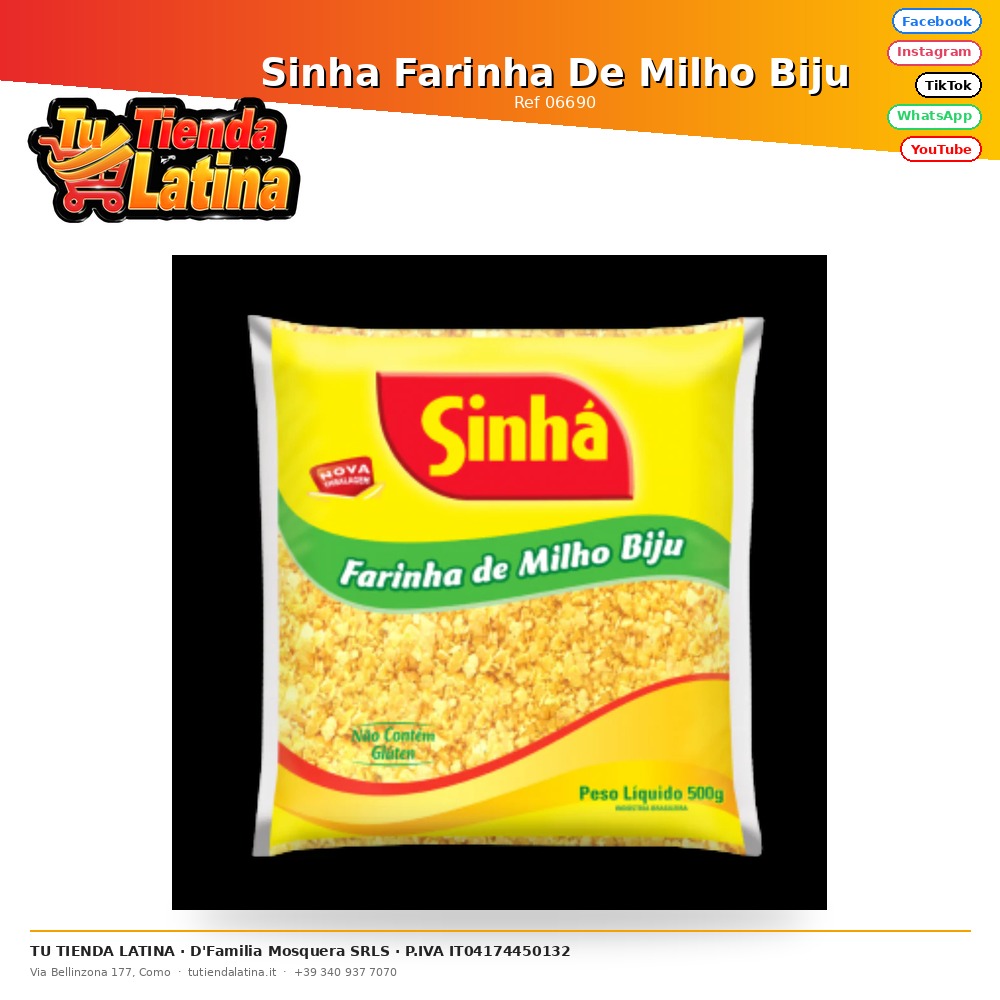 Sinha Farinha De Milho Biju