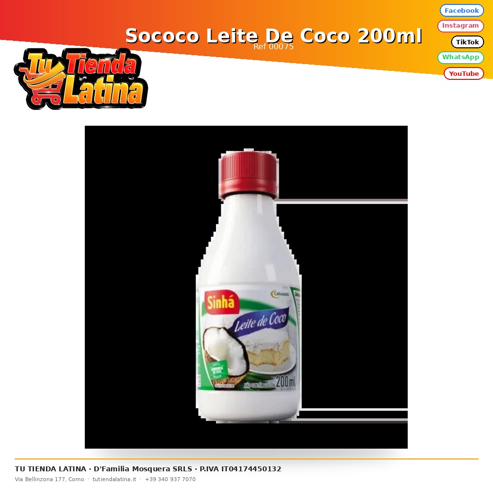 Sococo Leite De Coco 200ml