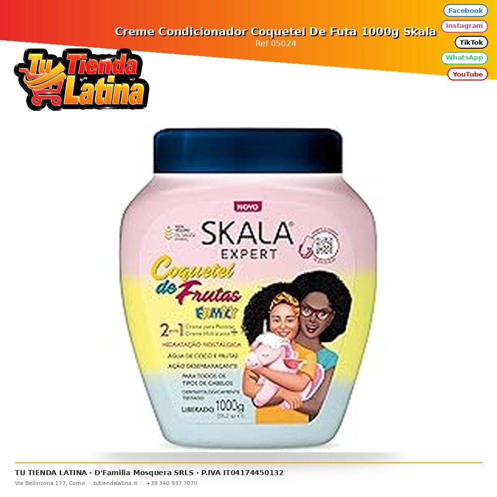 Creme Condicionador Coquetel De Futa 1000g Skala