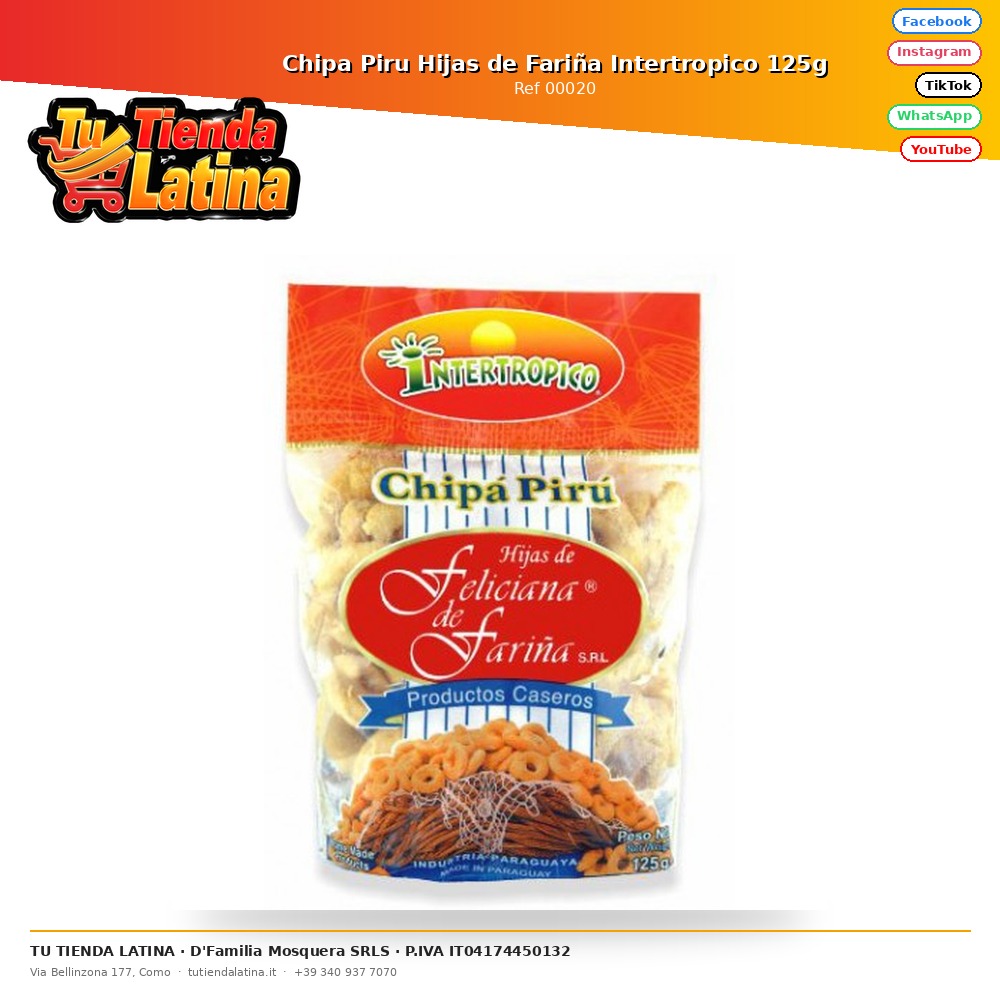 Chipa Piru Hijas de Fariña Intertropico 125g