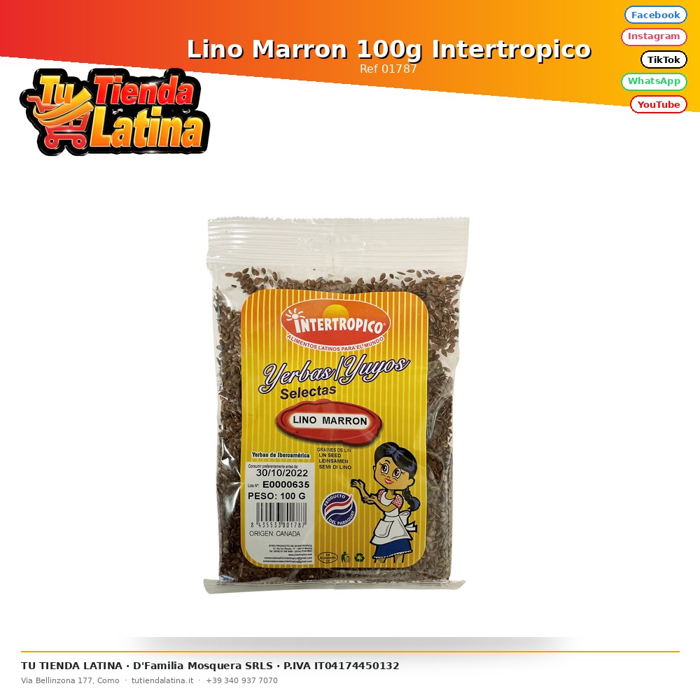 Lino Marron 100g Intertropico