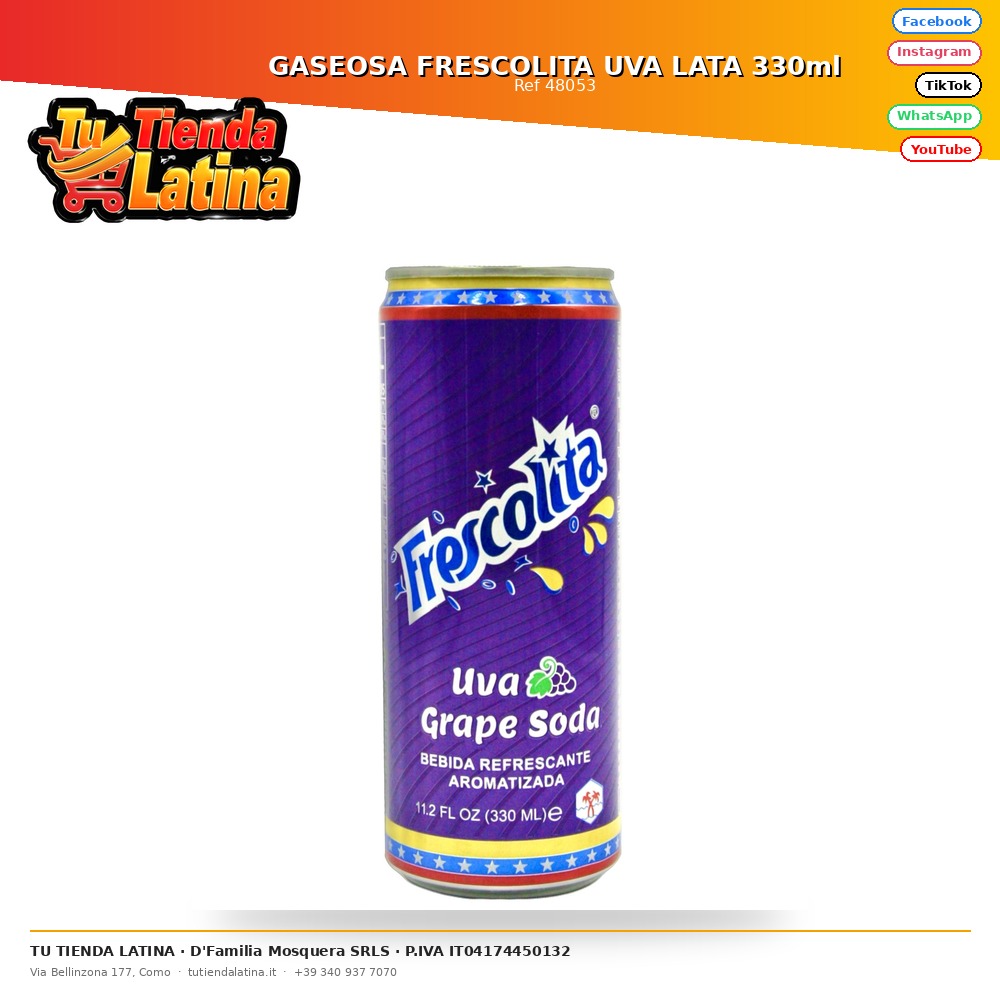 GASEOSA FRESCOLITA UVA LATA 330ml