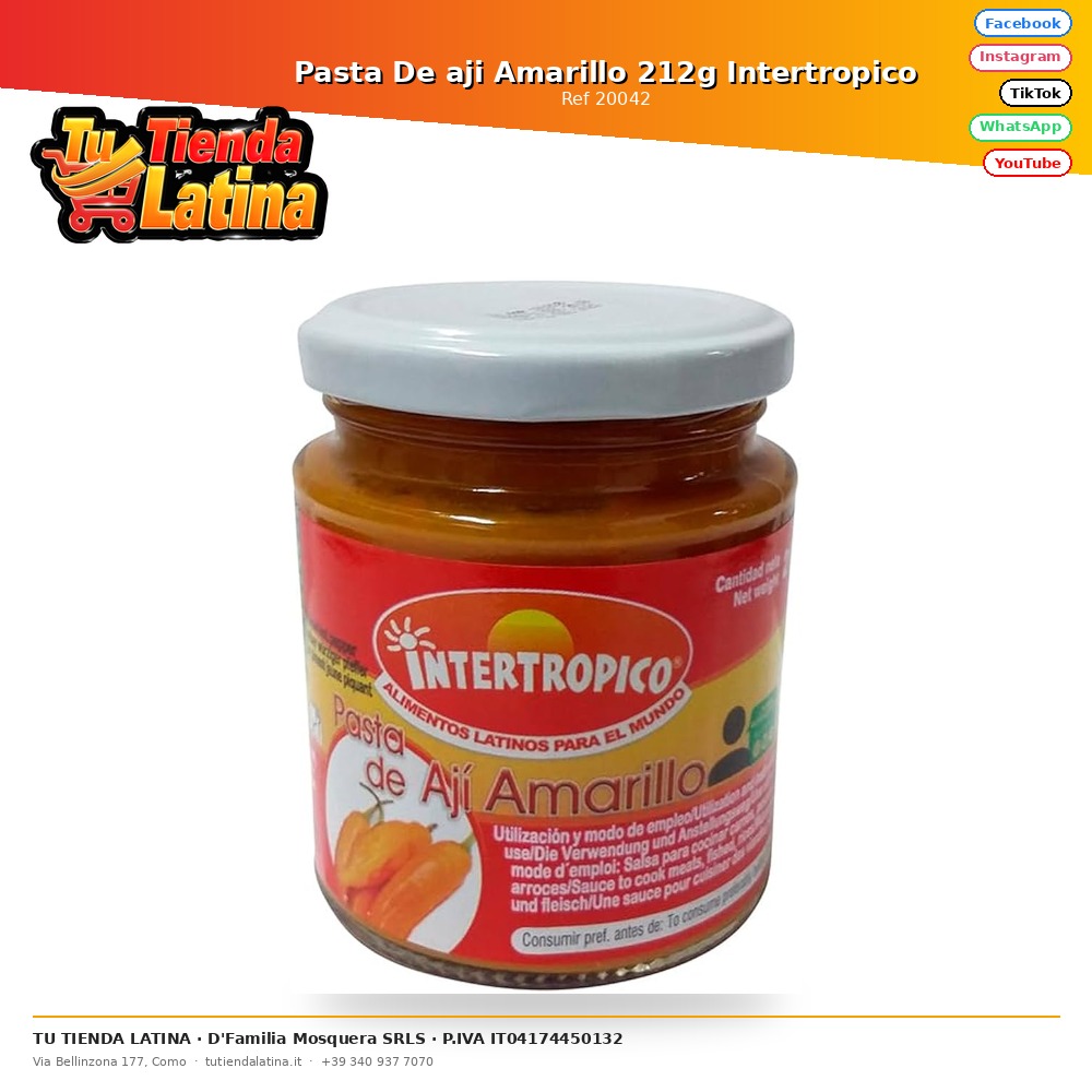 Pasta De aji Amarillo 212g Intertropico