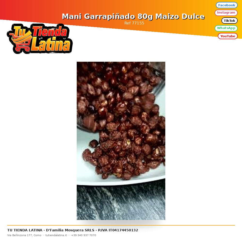 Mani Garrapiñado 80g Maizo Dulce 