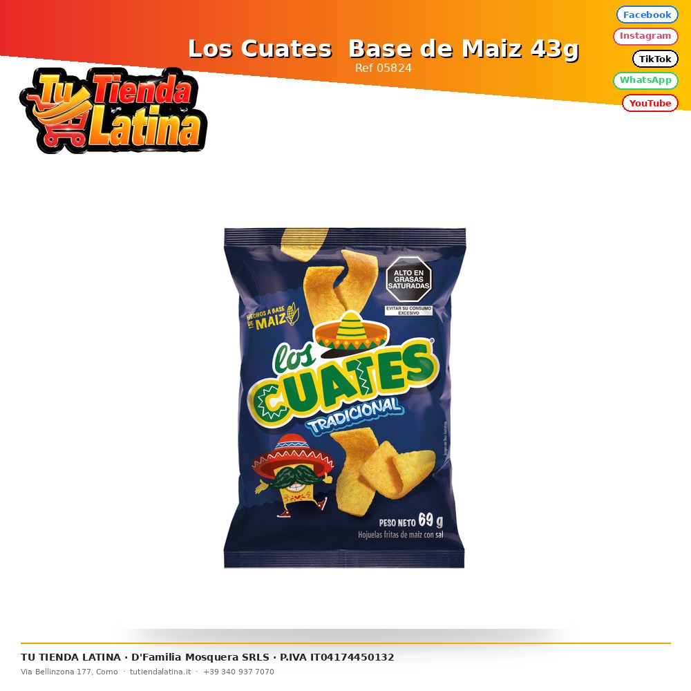 Los Cuates  Base de Maiz 43g