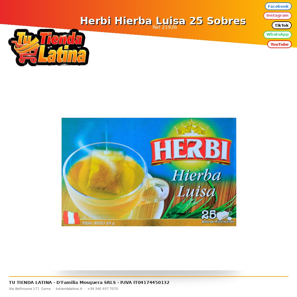 Herbi Hierba Luisa 25 Sobres 