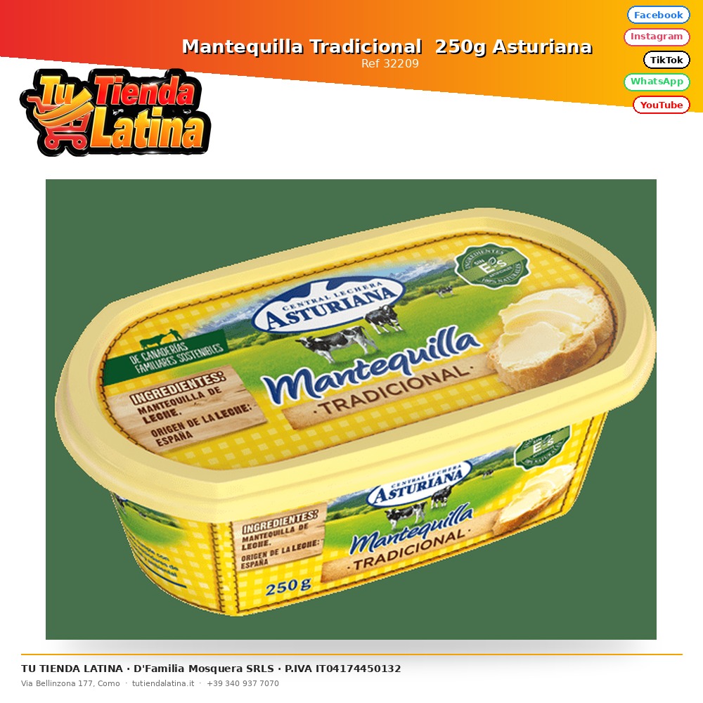 Mantequilla Tradicional  250g Asturiana 