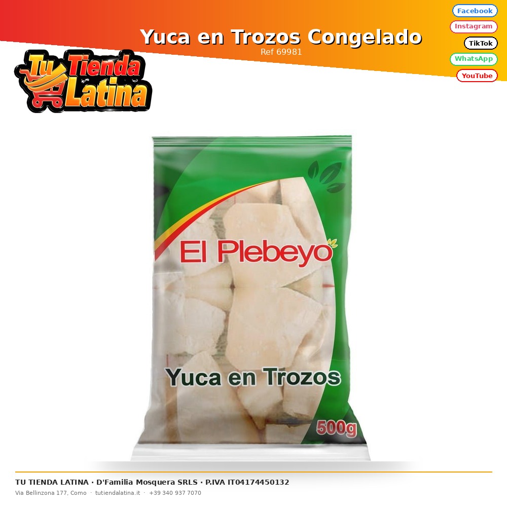 Yuca en Trozos Congelado