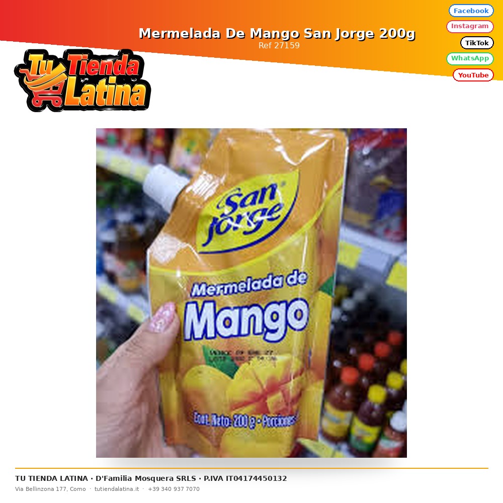 Mermelada De Mango San Jorge 200g 
