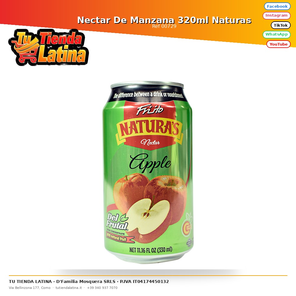 Nectar De Manzana 320ml Naturas