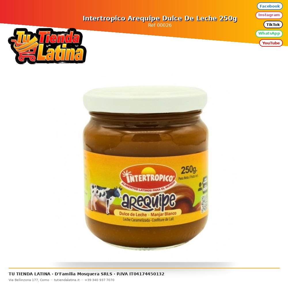 Intertropico Arequipe Dulce De Leche 250g (copia)