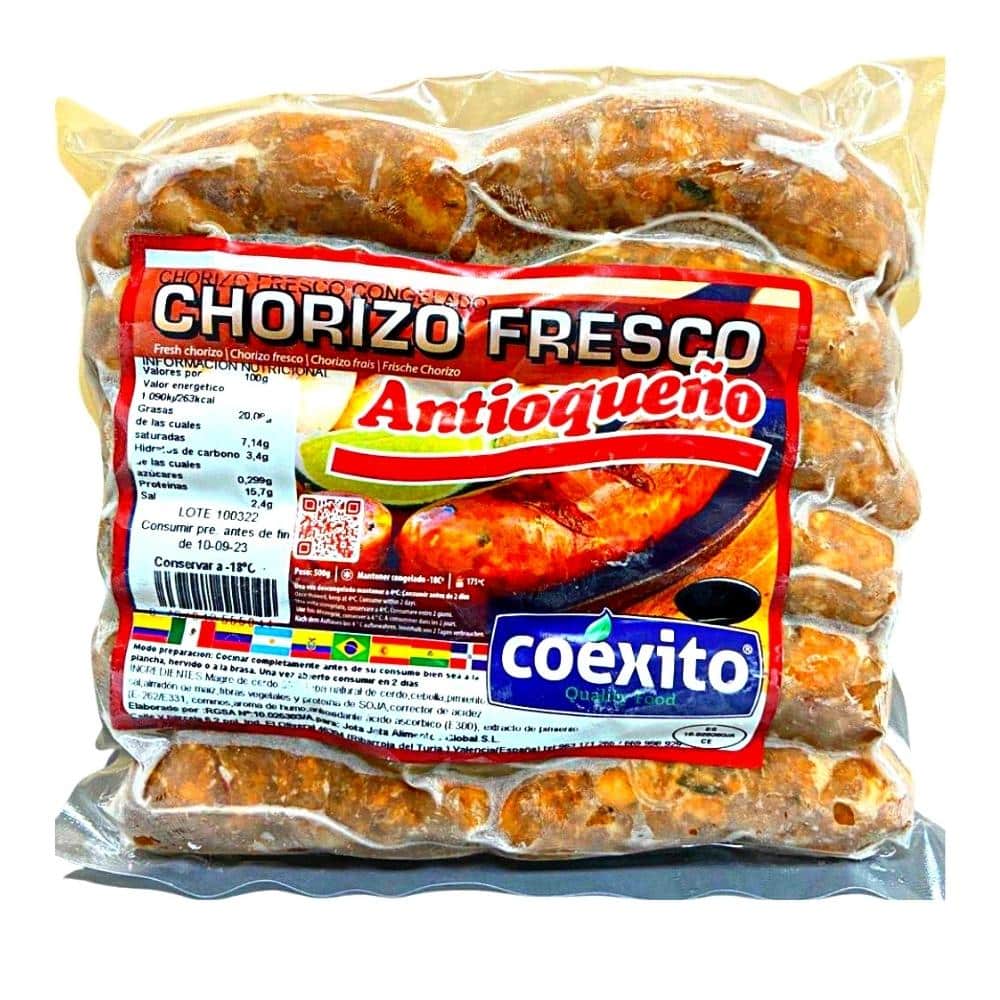 CHORIZO ANTIOQUEÑO CONGELADO GRANDE 500g COEXITO
